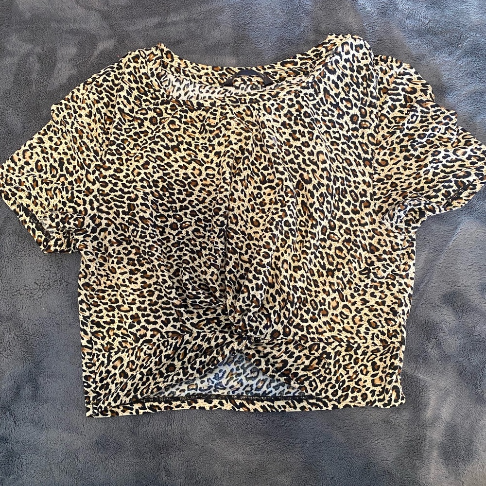 SHEIN Tan Cropped Fitted T-Shirt